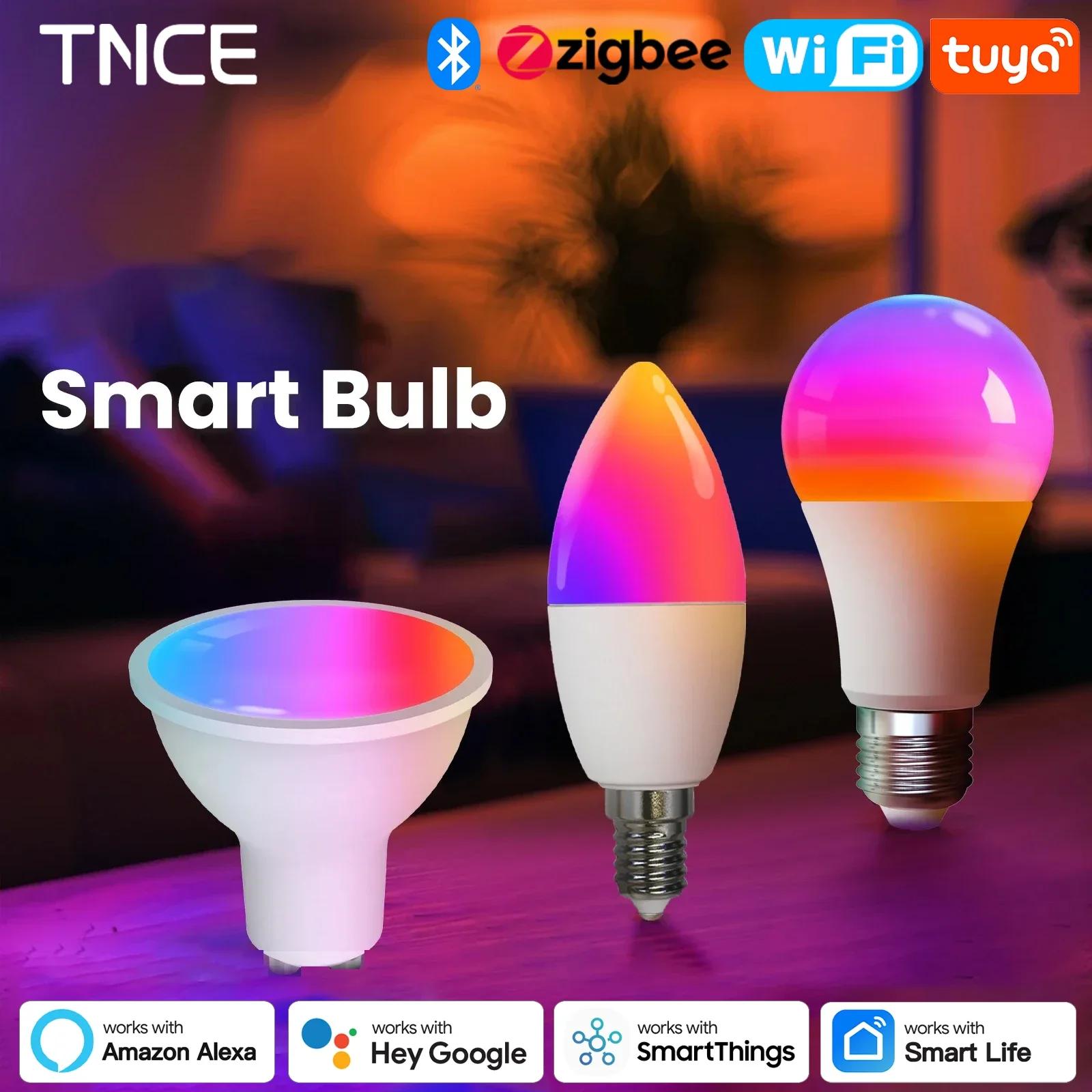 TNCE  E27 E14 GU10   ׺,   LED , 2700-6500k RGB, Ʈ  , ˷  Ȩ 